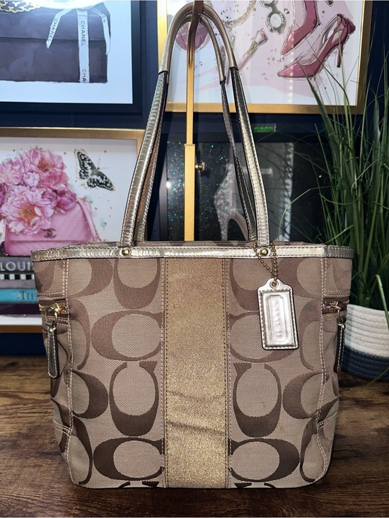Coach Handbags - 2008 Coach signature jacquard tote bag